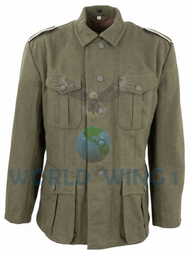WW2 German M40 Field Grey Wool Tunic – Authentic Reproduction WWII Army Uniform