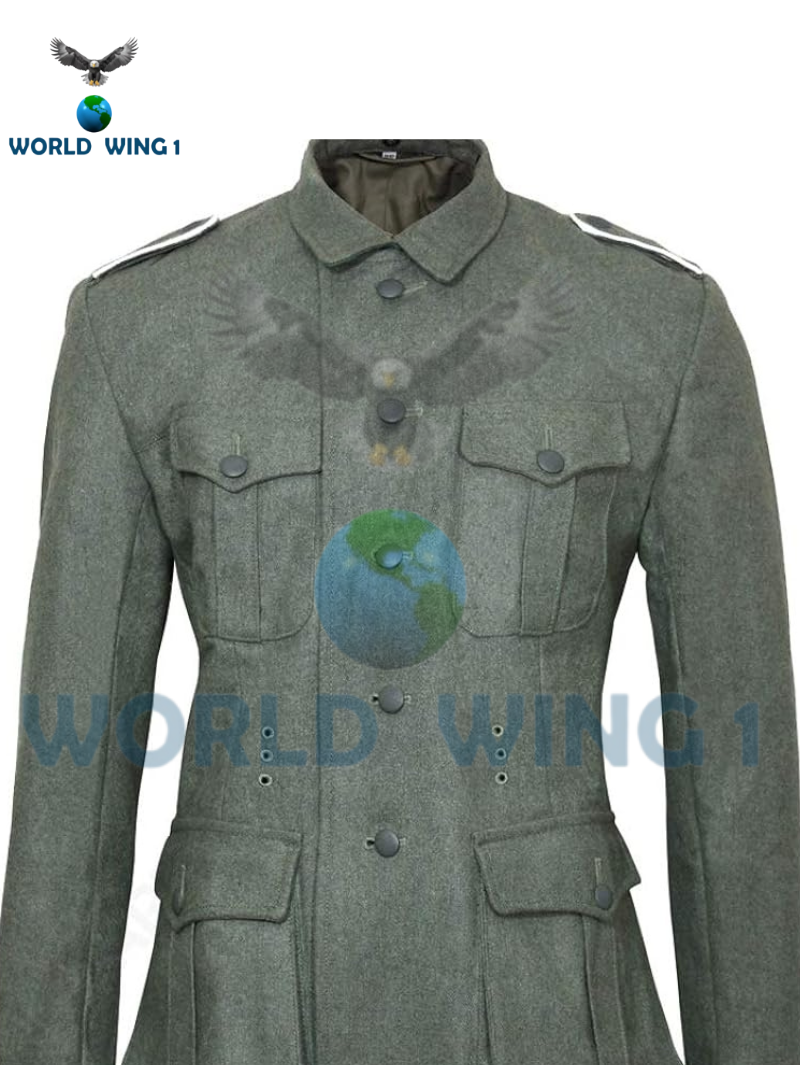 WW2 German M40 Field Grey Wool Tunic – Authentic Reproduction WWII Army Uniform - Image 8