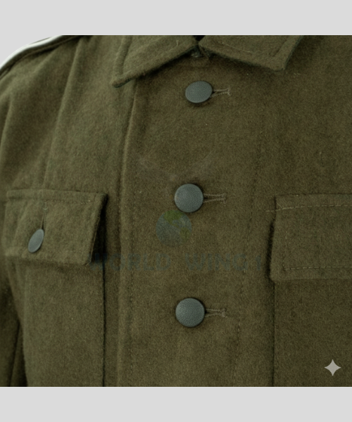WW2 German M43 Field Grey Wool Tunic – Heer Army Military Uniform Reproduction - Image 4
