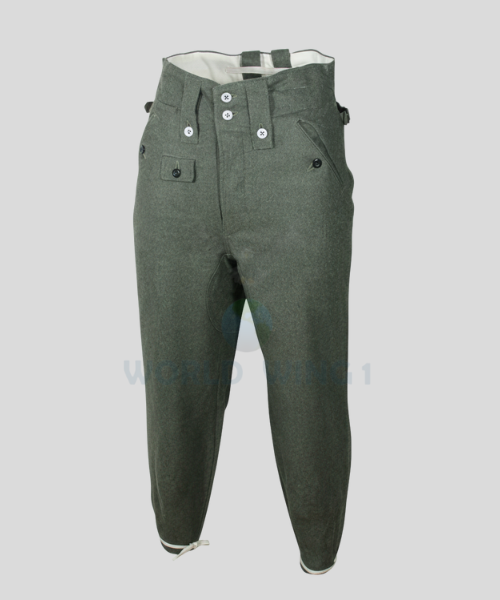 WW2 German M43 Field Grey Wool Trousers – Heer Army WWII Military Uniform Reproduction