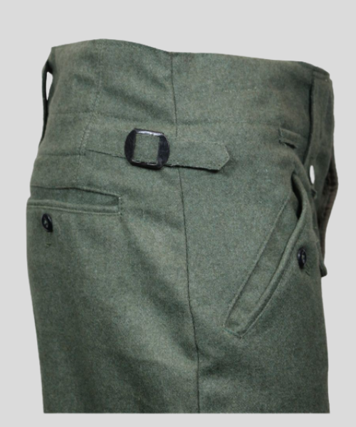 WW2 German M43 Field Grey Wool Trousers – Heer Army WWII Military Uniform Reproduction - Image 2