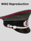 WW2 German General Staff Gabardine Visor Cap Wreath & Cockade – Elite Staff Insignia Reproduction