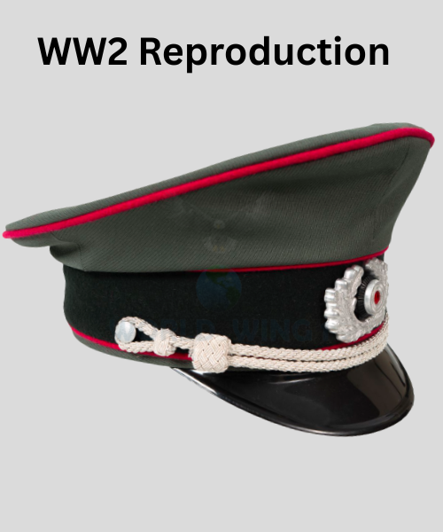 WW2 German General Staff Gabardine Visor Cap Wreath & Cockade – Elite Staff Insignia Reproduction