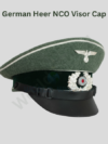 WW2 German Army Heer NCO Visor Cap – Field Grey Wool