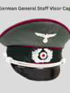 WW2 German General Staff Gabardine Visor Cap – With Eagle & Wreath Insignia (Field Grey)