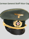 WW2 German General Staff Gabardine Visor Cap – With Eagle & Wreath Insignia (Field Grey)