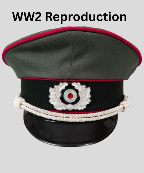 WW2 German General Staff Gabardine Visor Cap Wreath & Cockade – Elite Staff Insignia Reproduction - Image 2