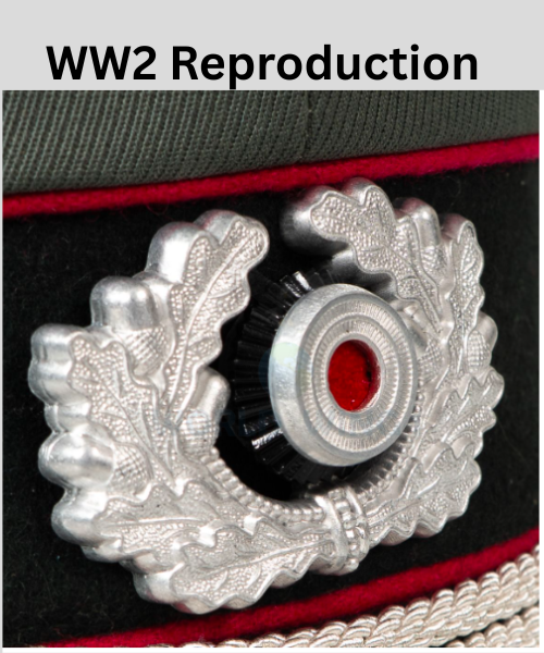 WW2 German General Staff Gabardine Visor Cap Wreath & Cockade – Elite Staff Insignia Reproduction - Image 3