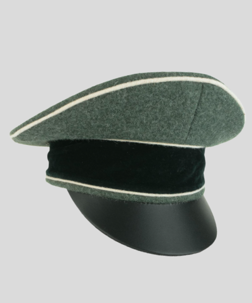 German Army Heer / NCO Visor Cap – Military Field Grey & Army Green – Without Insignia – Historical Reproduction Peaked Cap